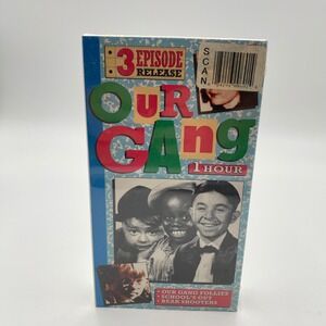 Our Gang 3 Episode Release VHS Sealed Tape Spanky Alfalfa Darla Comedy‎ Vintage
